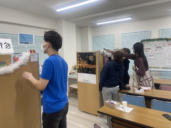 クリスマスの飾り付け♪