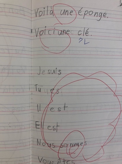 フランス語のレッスン