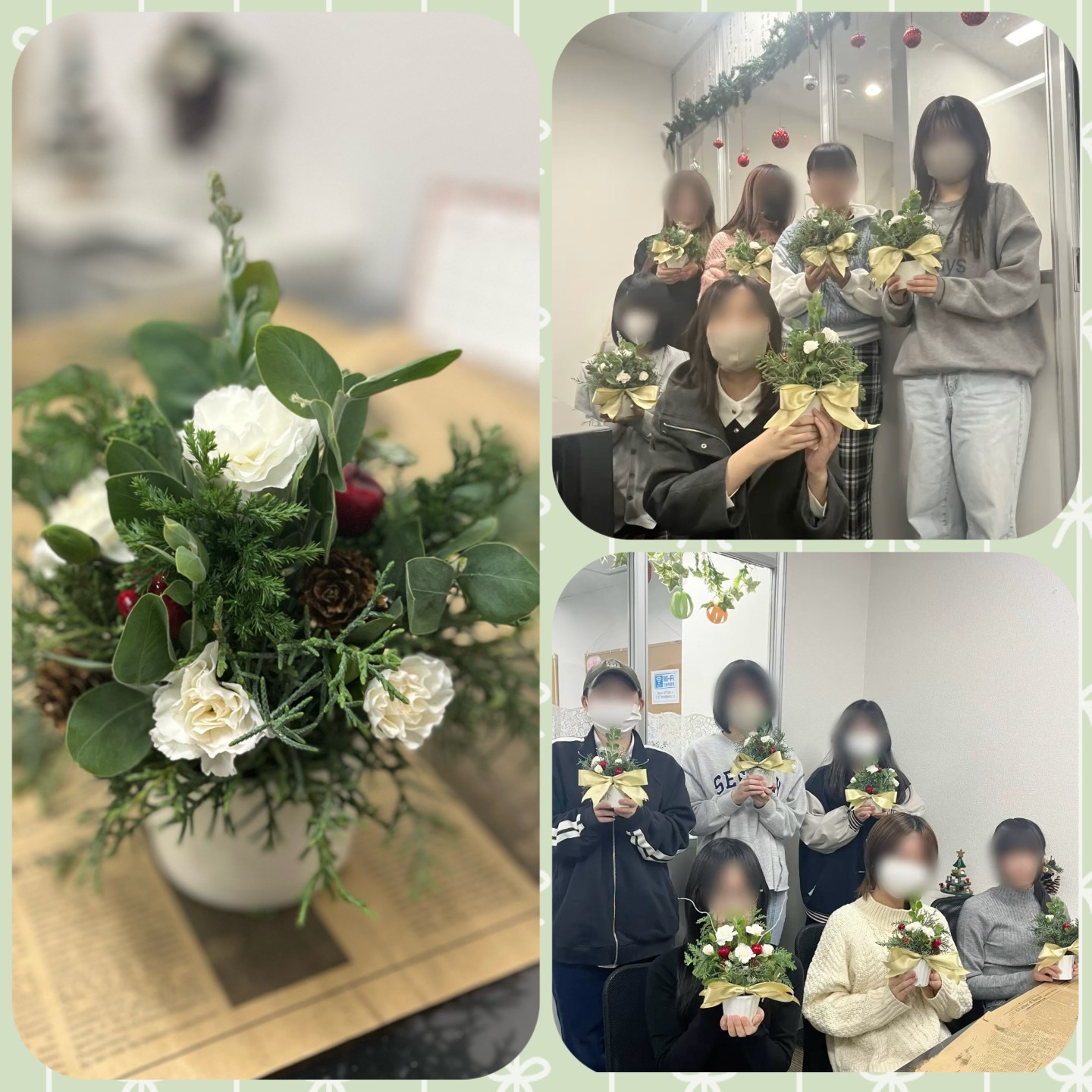 クリスマス用フラワーアレンジメント