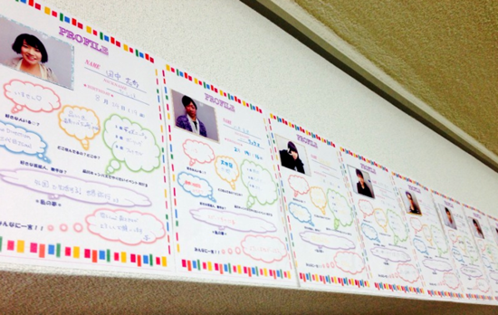 自己紹介カードで、すぐに仲良しに