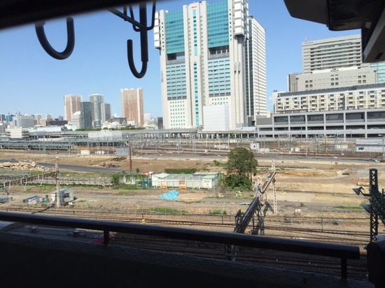 品川キャンパス裏の新駅工事は着々と進んでいます！