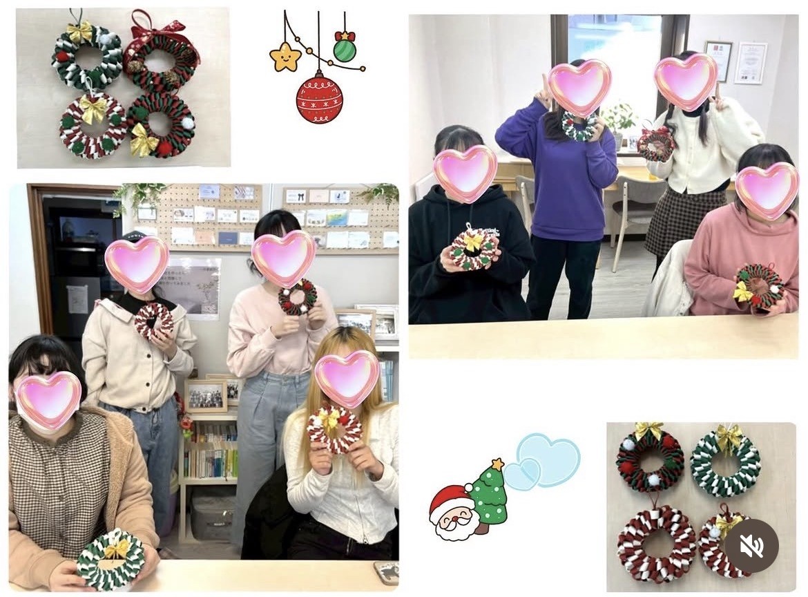 🎄クラフトバンドでクリスマスリースを作ろう🎄