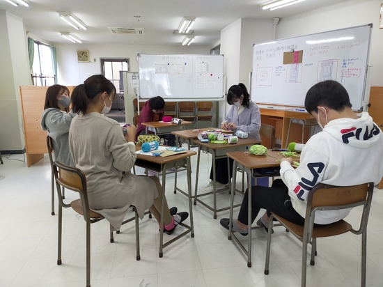 段ボール織物作成体験講座