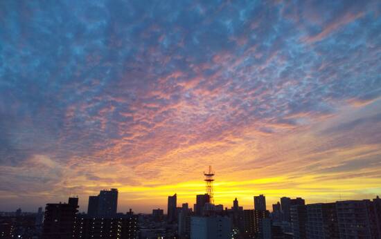東京の夕焼けです