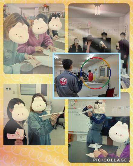 紙飛行機を飛ばそう♪(JAL様主催)