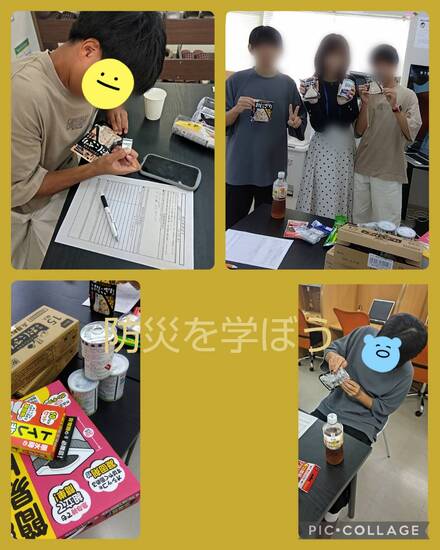 通信制高校　非常食と防災ボトル製作