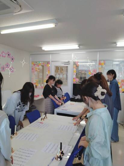 ハンドベルレッスンの様子