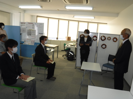 １０月入学生の入学式開催