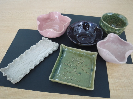 陶芸体験作品届く