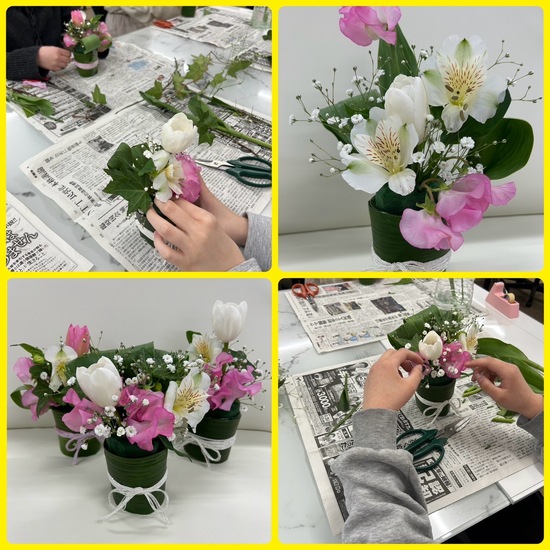 春のフラワーアレンジメント