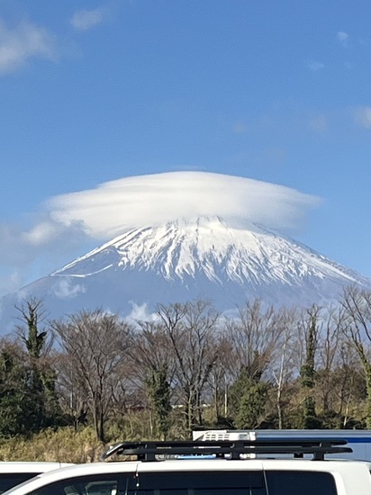 富士山と傘雲