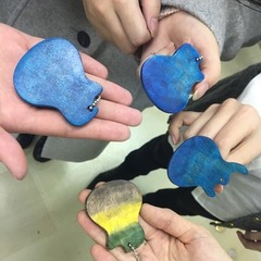 木製キーホルダー作り