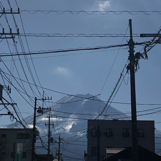 雪が無い富士山