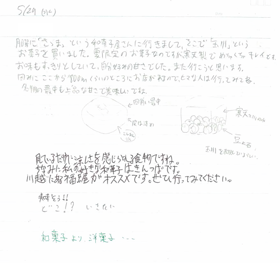 生徒交換日記ご紹介204