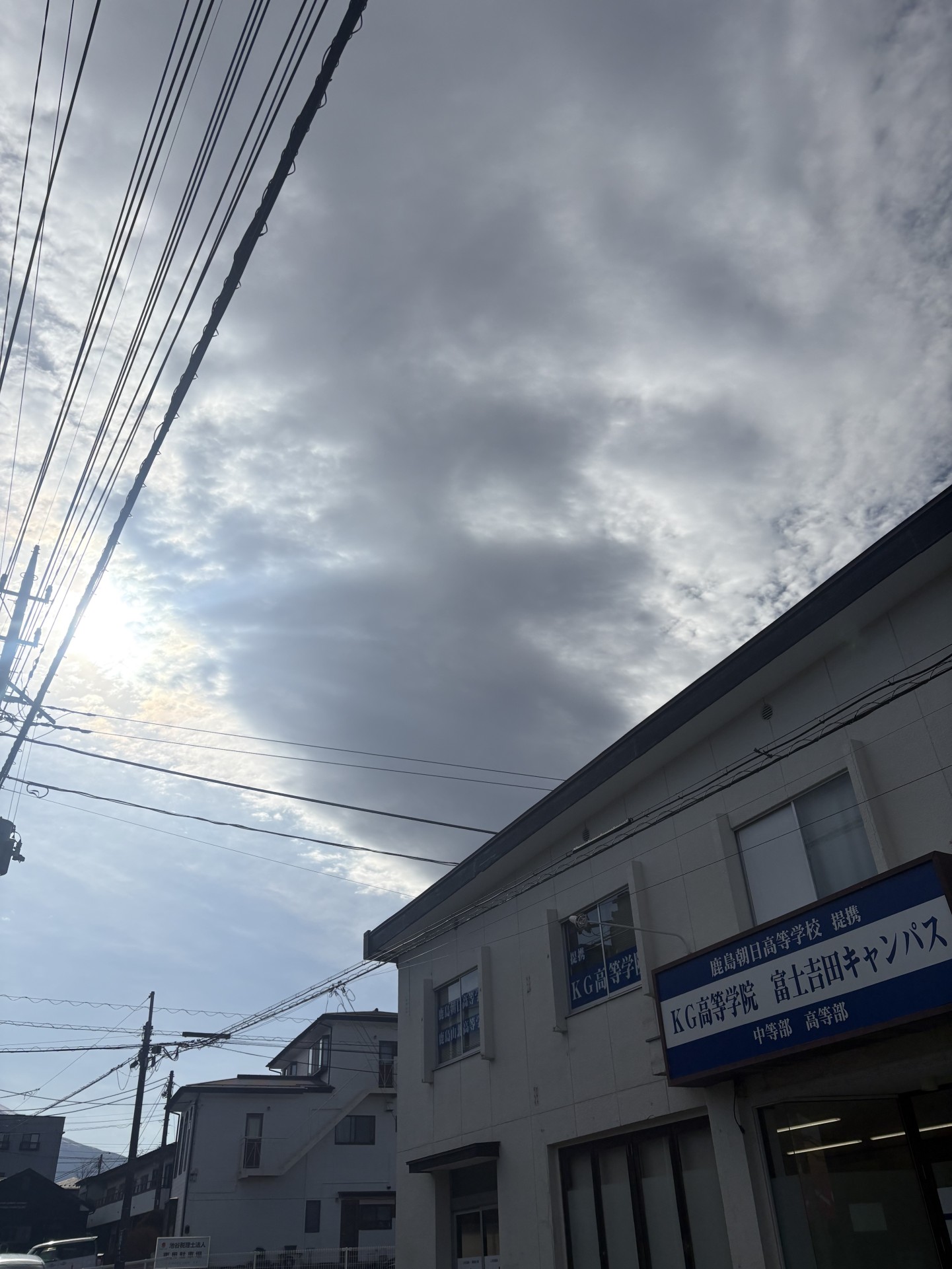 富士吉田地域、明日の雪予報です