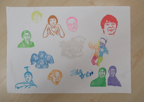 行事：消しゴムハンコ作り