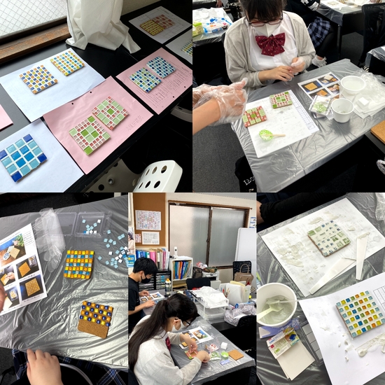 教室交流イベント~タイルコースター作り~