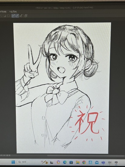 卒業生のお祝い作品