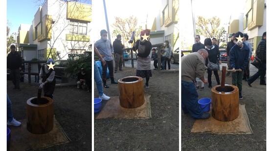 地元の餅つきに参加しました！