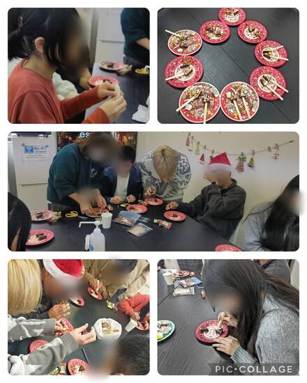 通信制高校 　クリスマス　チョコレートデコ