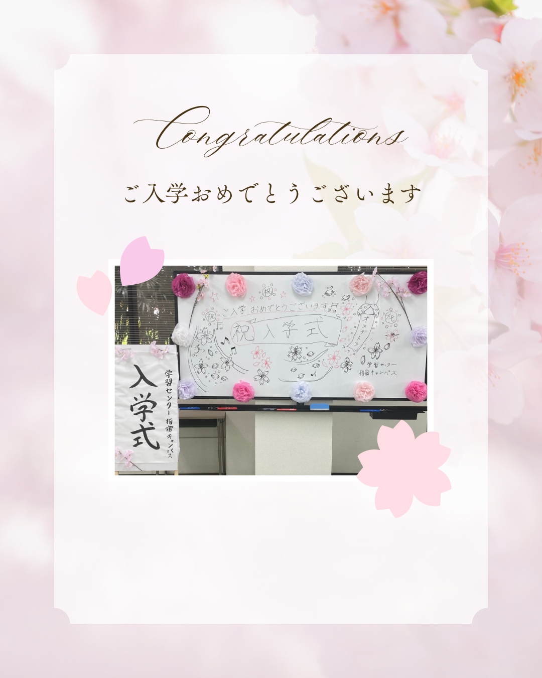 ご入学おめでとうございます🌸