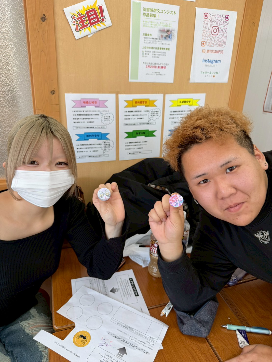 デザイン分野の缶バッジ作成体験