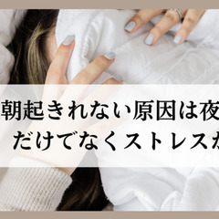 朝起きれない原因は夜更かしだけでなくストレスかも？